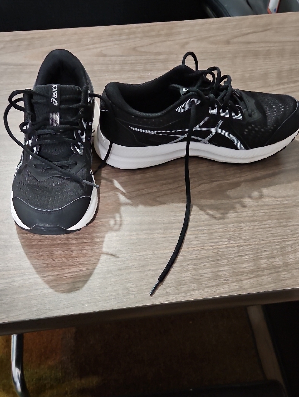 Asics Black and White Women's Running Shoes